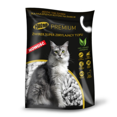 HILTON Tofu Super zbrylający - żwirek dla kota - 5 l /2,5 kg - Galeria zdjęcie 1