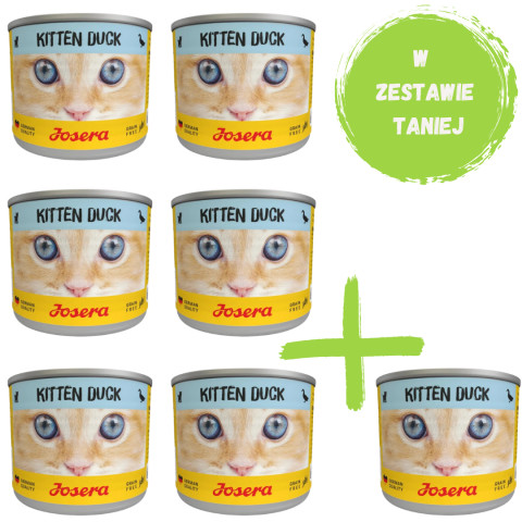 JOSERA Kitten Duck - mokra karma dla kota - 6x200g + GRATIS - Galeria zdjęcie 1