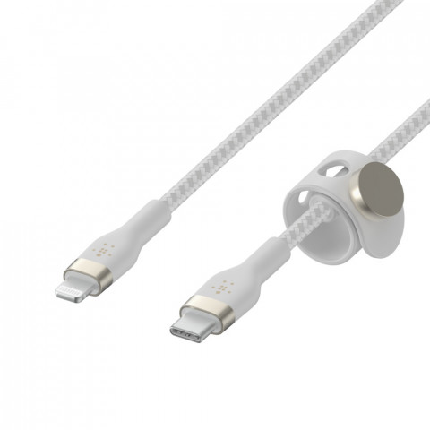 Kabel Belkin BoostCharge Pro Flex USB-C Cable with Lightning Connector 3m Silicone oplot White - Galeria zdjęcie 4