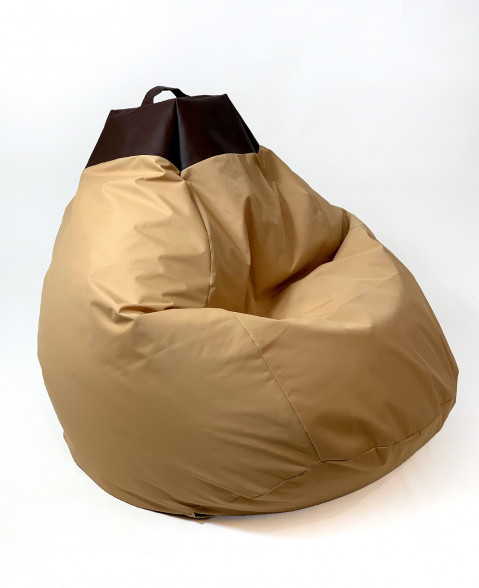 Pufa worek sako CHILLOUT kremowy-brązowy XXL 140x100 - Galeria zdjęcie 2