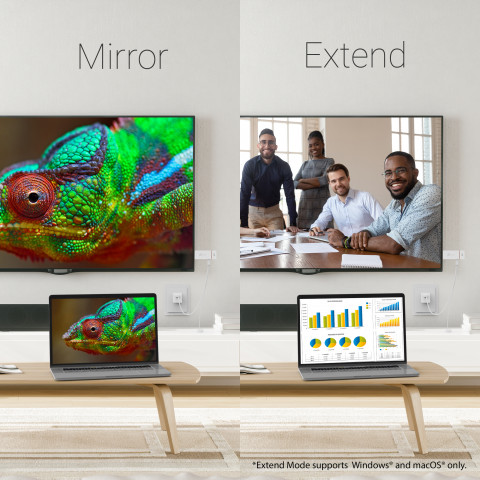 Nadajnik i odbiornik audio/video bezprzewodowy j5create ScreenCast 4K Wireless Display Adapter; kolor biały JVAW76-N - Galeria zdjęcie 7