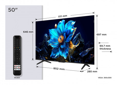 Telewizor TCL 50P79K QLED 50" 4K Ultra HD Google TV Dolby Vision DVB-T2 Titan - Galeria zdjęcie 2