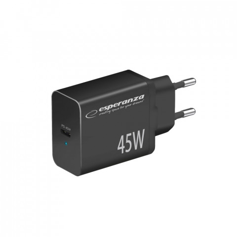 ESPERANZA ŁADOWARKA SIECIOWA 45W USB-C PD EZC108K - Galeria zdjęcie 1