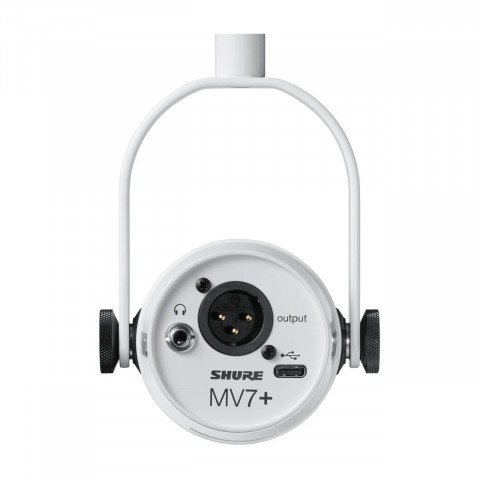Shure MV7+-W - Mikrofon lektorski/wokalny ze złączem XLR/USB-C Biały - Galeria zdjęcie 4