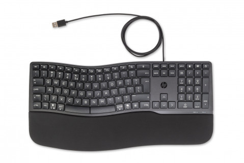 Klawiatura HP 480 Comfort Wired Keyboard przewodowa czarna 8T6M1AA - Galeria zdjęcie 1