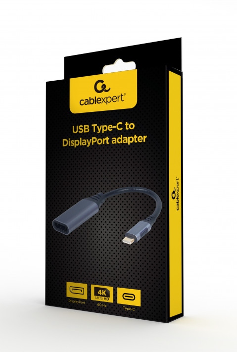 GEMBIRD ADAPTER Z USB TYPE-C DO DISPLAYPORT SZARY - Galeria zdjęcie 3
