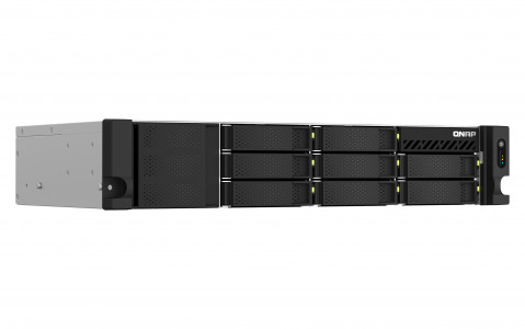 Qnap TS-864eU-RP-8G, 2U, 8 x 2.5"/3.5" SATA, Intel Celeron N5095 4C/4T, 8 GB DDR4 onboard not expandable, 2 x 2.5GbE, Redundant PSU - Galeria zdjęcie 4