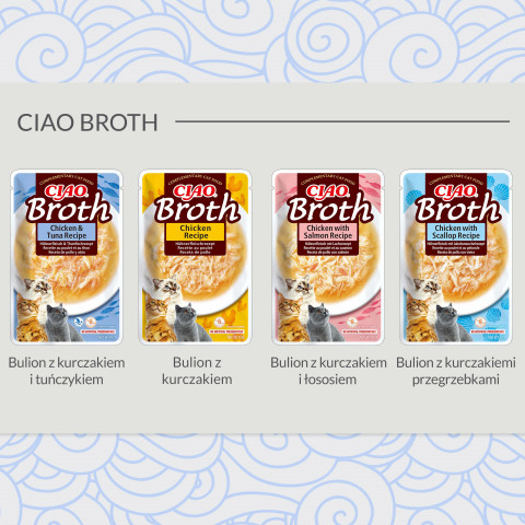 INABA Ciao Broth Chicken & Tuna Kurczak z tuńczykiem w rosole - przysmak dla kota - 4x40g + GRATIS - Galeria zdjęcie 4