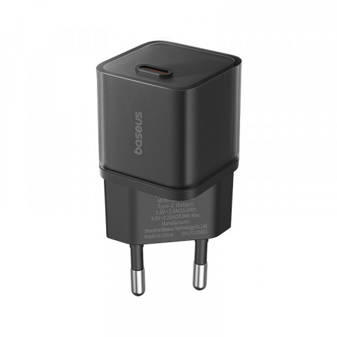 Ładowarka Baseus GaN5S 1C 20W EU (cluster black) - Galeria zdjęcie 1