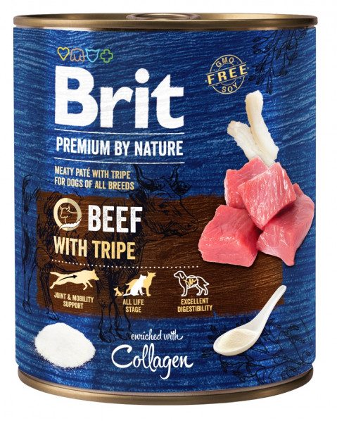 BRIT Premium by Nature Wołowina z flaczkami - mokra karma dla psa - 800 g - Galeria zdjęcie 1