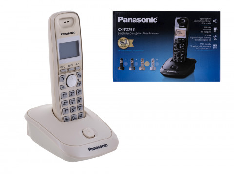 Telefon bezprzewodowy Panadonic KX-TG 2511PDJ Beżowy - Galeria zdjęcie 1