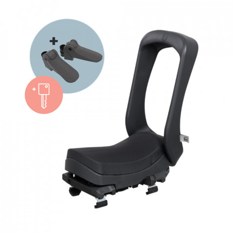 URBAN IKI Siedzenie junior na bagażnik BLACK/BLACK SET key lock - Galeria zdjęcie 2