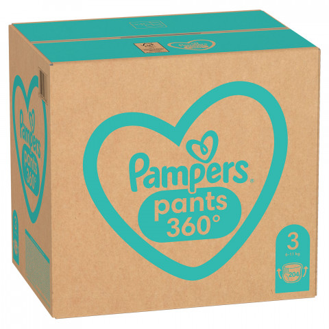 PAMPERS Pieluchomajtki Pants 3 204 szt - Galeria zdjęcie 9