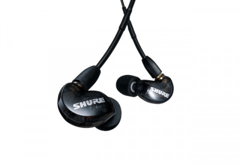 Shure SE215DYBK+UNI-EFS - Słuchawki douszne AONIC215 z pojedynczym przetwornikiem i kablem 3.5mm (czarne) - Galeria zdjęcie 1