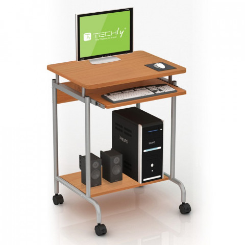 TECHLY BIURKO KOMPUTEROWE MAŁE 600X450 NA KÓŁKACH - Galeria zdjęcie 1