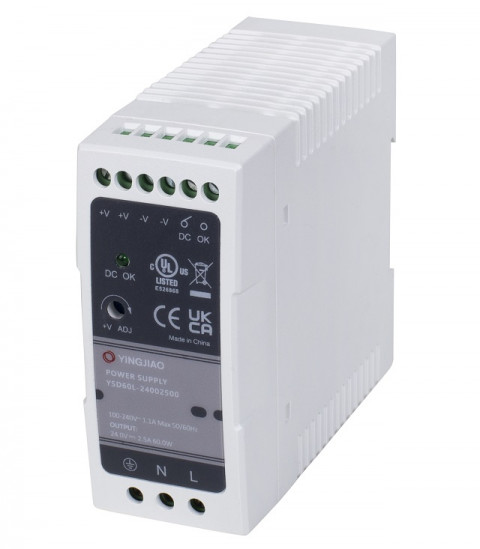 Zasilacz Yingjiao DIN YSD60L 24V 2,5A 60W - Galeria zdjęcie 1