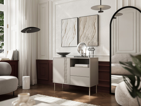 Komoda 1D2S TRESSE 100x40x75 kaszmir mat - Galeria zdjęcie 3
