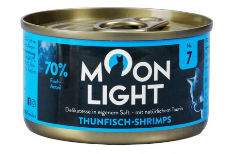 MOONLIGHT Dinner Nr 7 Tuńczyk i krewetki - mokra karma dla kota - 80g - Galeria zdjęcie 1