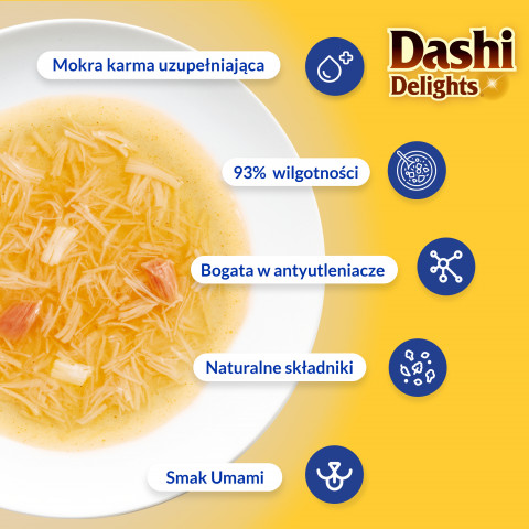INABA CAT Dashi Delights Silky Broth Chicken with Tuna - przysmak dla kota - 4x40g + GRATIS - Galeria zdjęcie 9