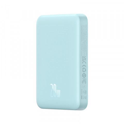 Powerbank Baseus Magnetic Mini Air Wireless 10000mAh 20W+kabel USB C-USB C (niebieski) - Galeria zdjęcie 5