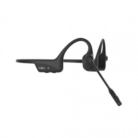 Słuchawki bezprzewodowe kostne Shokz OpenComm2 USB-C + adapter USB-A czarne - Galeria zdjęcie 3