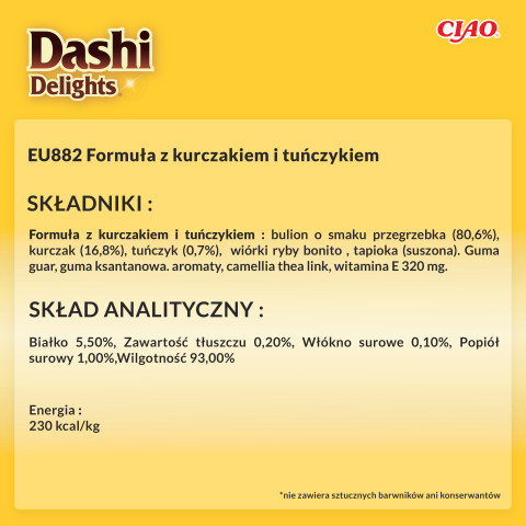 INABA CAT Dashi Delights Silky Broth Chicken with Tuna - przysmak dla kota - 4x40g + GRATIS - Galeria zdjęcie 14