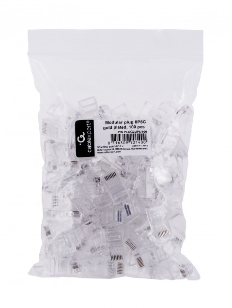 GEMBIRD WTYK RJ45 (100 SZTUK) KAT.5E, UTP, 8P8C - Galeria zdjęcie 5
