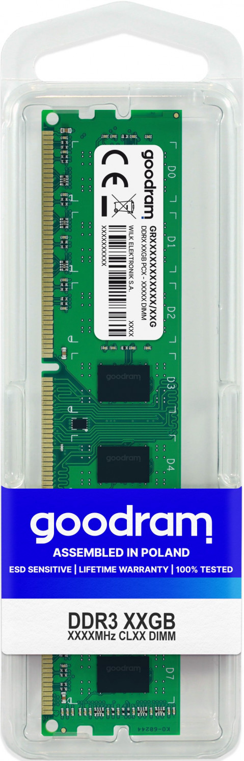 Pamięć RAM Goodram DDR3 4GB PC3-10600 CL9 512x8 - Galeria zdjęcie 3