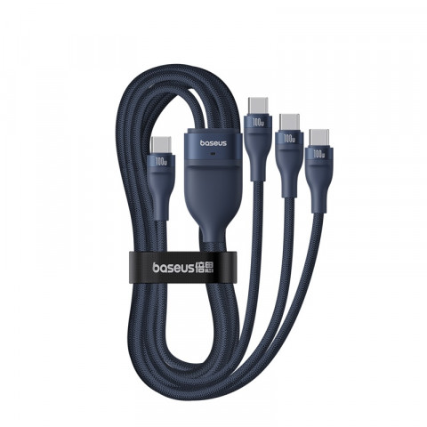 Kabel Baseus Flash Series 3 100W 1,5m (niebieski) - Galeria zdjęcie 3