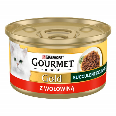 PURINA Gourmet Gold Succulent Delights Wołowina - mokra karma dla kota - 85 g - Galeria zdjęcie 1
