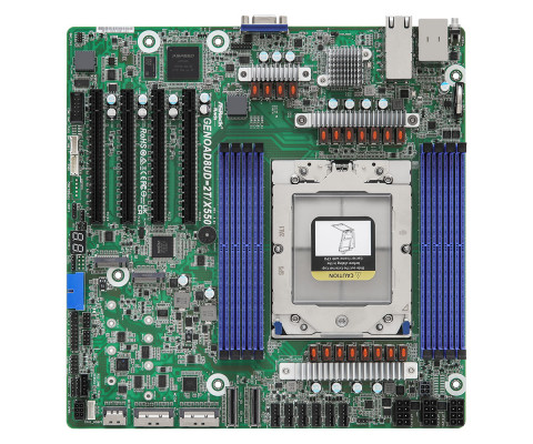 Płyta główna ASRock GENOAD8UD-2T/X550 1x SP5 AMD Epyc 9004 SoC (8xDIMM, SATA, 2xM.2, 2x10GbE, IPMI) - Galeria zdjęcie 1