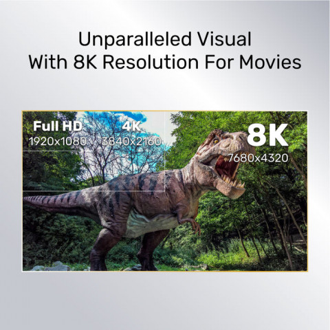 UNITEK KABEL HDMI 2.1, 8K 60HZ, 4K 120HZ, 5M,C140W - Galeria zdjęcie 7
