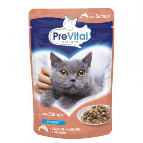 PREVITAL Łosoś w sosie - mokra karma dla kota - 100g - Galeria zdjęcie 1