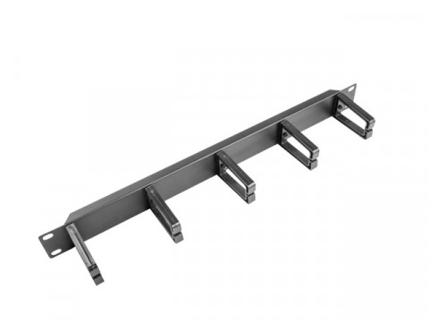 LANBERG ORGANIZER KABLI 19'' 1U Z UCHWYTAMI CZARNY - Galeria zdjęcie 1