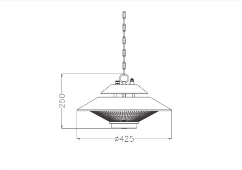 Stalowy ogrzewacz tarasowy Activejet APH-IH1500 - Galeria zdjęcie 4
