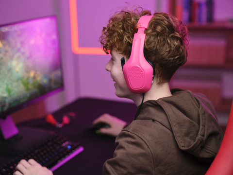 Słuchawki TRUST GXT415P ZIROX HEADSET - PINK 24992 - Galeria zdjęcie 9