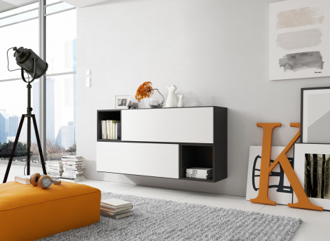 Zestaw meblowy ROCO 14 czarny/czarny/biały - Galeria zdjęcie 1