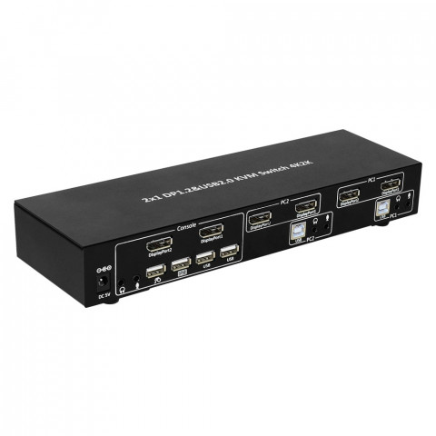 TECHLY PRZEŁĄCZNIK KVM DISPLAYPORT/USB 2X1 DUAL HE - Galeria zdjęcie 4
