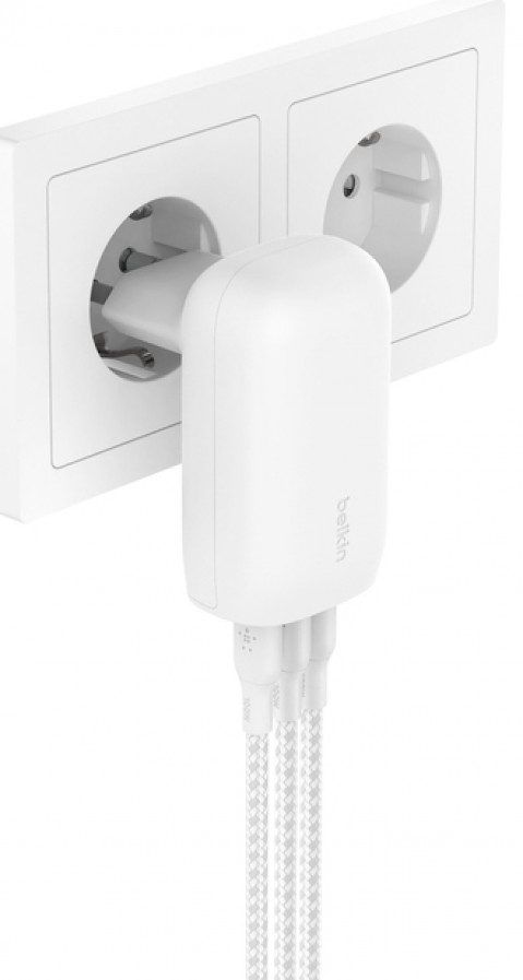 Ładowarka Belkin BoostCharge 3 Port USB-C PD 3.1 PPS Wall Charger 67W White - Galeria zdjęcie 6