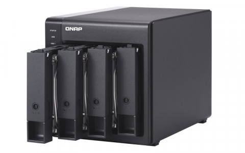 Qnap TR-004 jednostka roszerzająca, Tower, 4x 3.5" SATA HDD, USB 3.0 type-C hardware RAID (USB-C to USB-A cable include) - Galeria zdjęcie 3