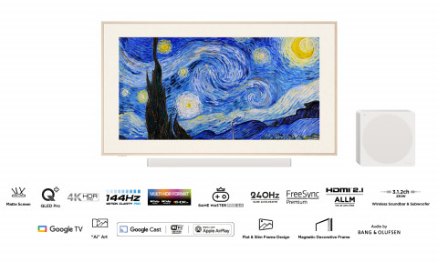 Telewizor TCL NXTFrame 55A300 PRO QLED 55'' 4K Ultra HD 144Hz Google TV Dolby Vision IQ Biały - Galeria zdjęcie 6