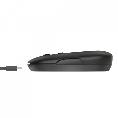 Mysz TRUST Puck Rechargeable Wireless Ultra-Thin Black (24059) - Galeria zdjęcie 4