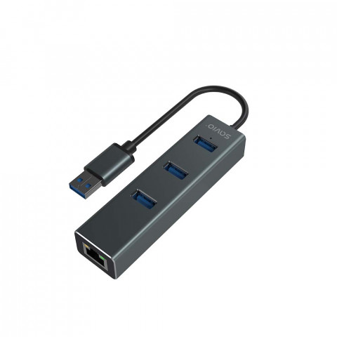 SAVIO AK-58 3-PORTOWY HUB USB-A Z ADAPTEREM RJ-45 - Galeria zdjęcie 9