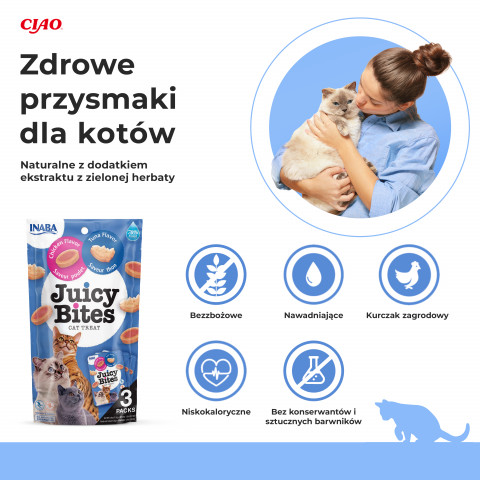 INABA Juicy Bites Kurczak i tuńczyk - przysmak dla kota - 3x11 g - Galeria zdjęcie 2