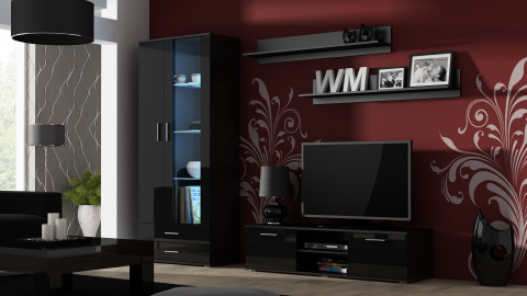 Witryna SOHO S6 2D2S czarny/ czarny połysk - Galeria zdjęcie 2