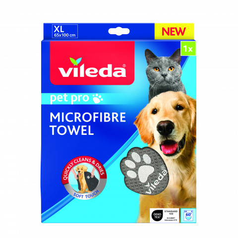 VILEDA Pet Pro XL Ręcznik z mikrofibry dla zwierząt - 100x65 cm - Galeria zdjęcie 3