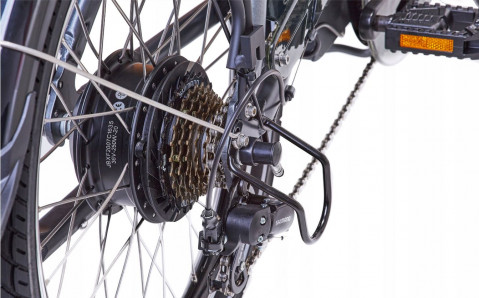 JOBOBIKE Sam - Składany Rower Elektryczny Miejski Dla Seniora 250W Szary - Galeria zdjęcie 6