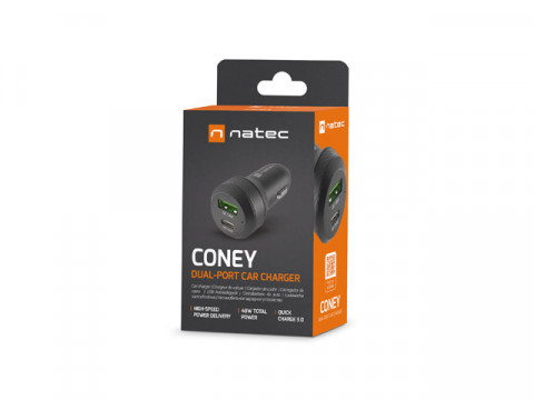 NATEC ŁADOWARKA SAMOCHODOWA CONEY PD 3.0 48W QC3.0 - Galeria zdjęcie 2