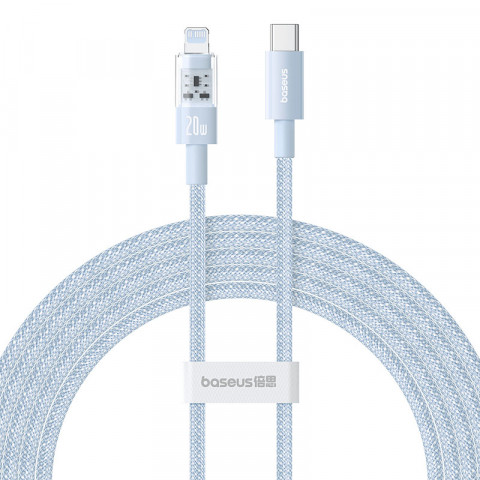 Kabel Baseus Gem USB C-IP 20W 2m (niebieski) - Galeria zdjęcie 1