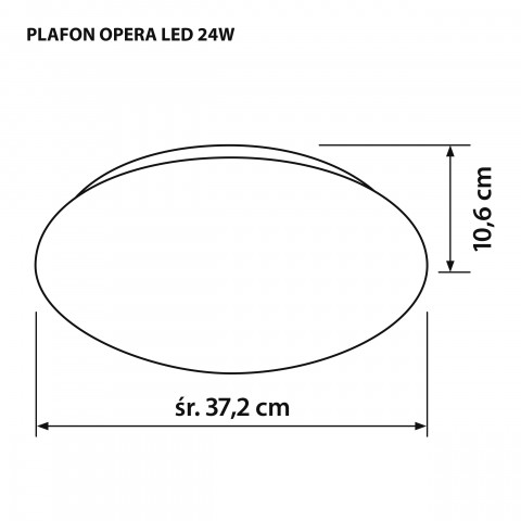 Nowoczesny plafon sufitowy LED Activejet OPERA 24W - Galeria zdjęcie 3